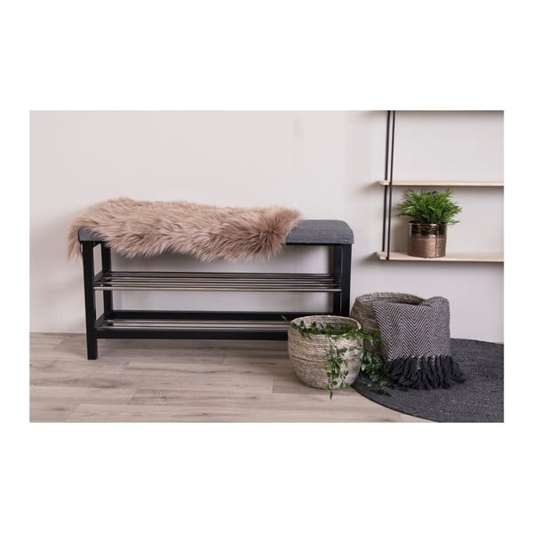 Barna szintetikus szőrme szőnyeg 50x85 cm – House Nordic-image-2