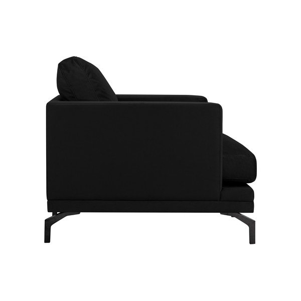 Jupiter fekete fotel, fekete lábakkal - Windsor & Co Sofas-image-2