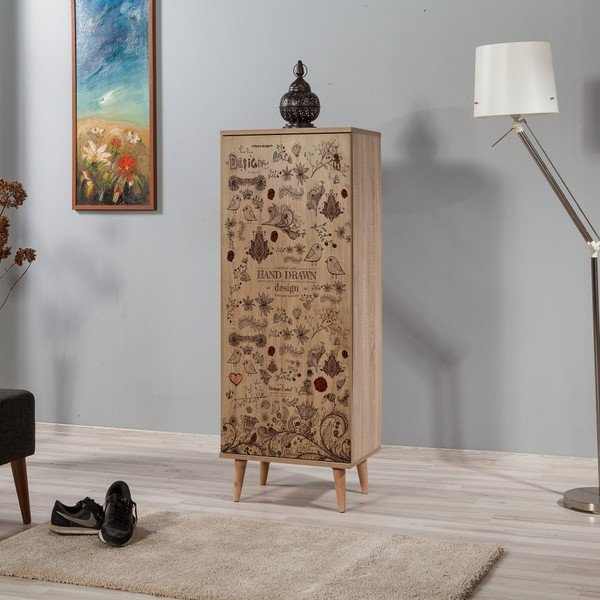 Flinta Romance magas cipősszekrény, magasság 128 cm-image-4