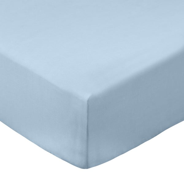 Kék gumis pamut-perkál lepedő 185x200 cm Cotton Percale – Bianca