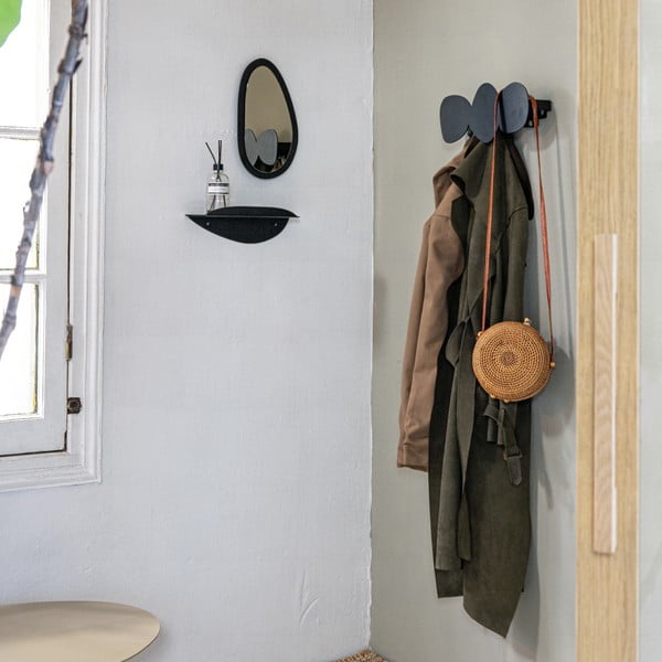 Fekete fém fali fogas 35 cm Tumulo – Spinder Design-image-1