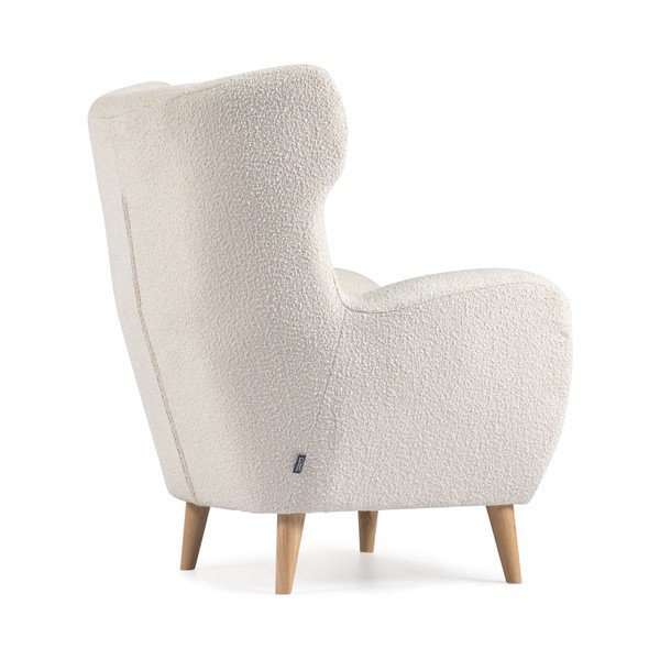 Fehér buklé fotel Patio – Kave Home-image-4