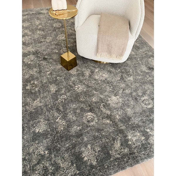 Szürke gyapjú szőnyeg 230x340 cm Calisia Vintage Flora – Agnella-image-2