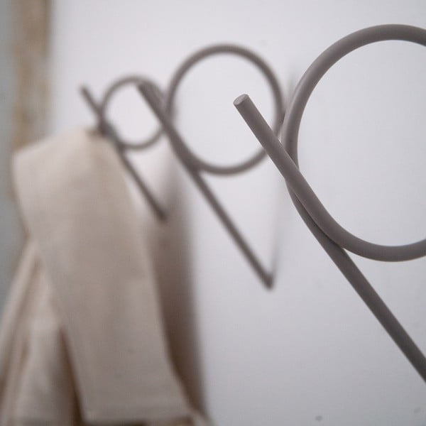 Szürkésbarna fali acél akasztó Tuba S – Spinder Design-image-3