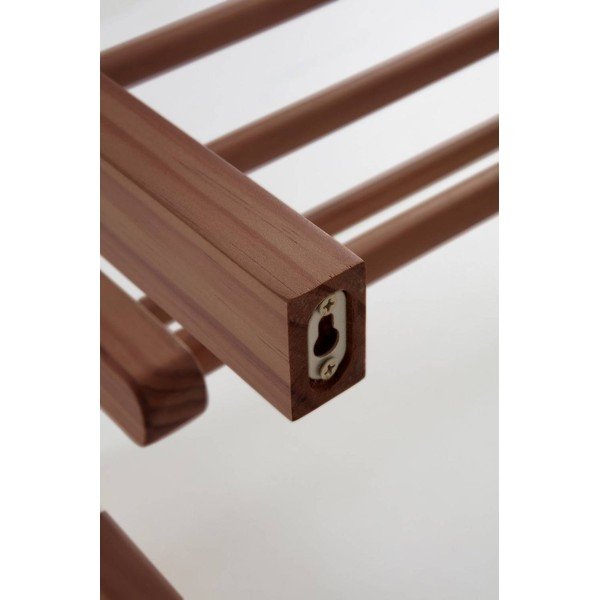 Sötét natúr színű borovi fenyő fogas 70x30 cm Eddison – Jotex-image-3