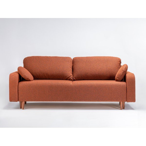 Téglavörös buklé kinyitható kanapé 230 cm Trango – CustomForm-image-2