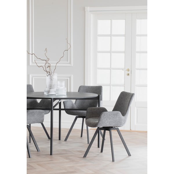 Szürke kárpitozott étkezőfotel szett 2 db-os Norwell – Rowico-image-1