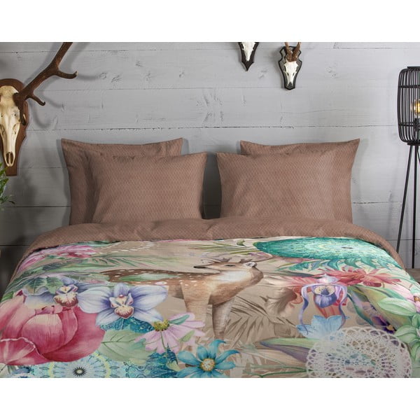 Barna egyszemélyes flanel ágyneműhuzat 140x200 cm – HIP-image-2