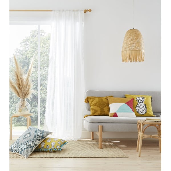 Fehér voile fényáteresztő függöny 140x183 cm Aletta – Pineapple Elephant-image-1