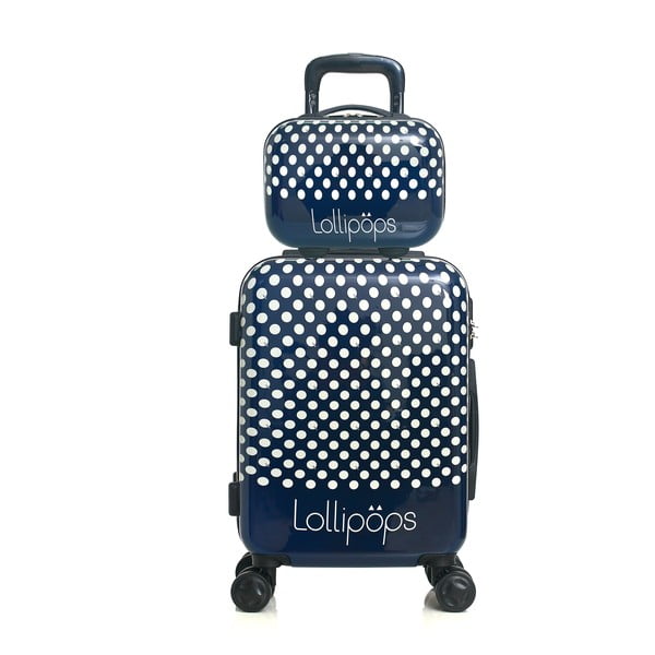 Penny kék gurulós bőrönd és kisbőrönd szett - Lollipops-image-1