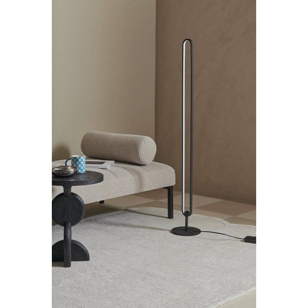 Matt fekete fém LED dimmelhető állólámpa (magasság 130 cm) Loop – Ellos Home-image-2