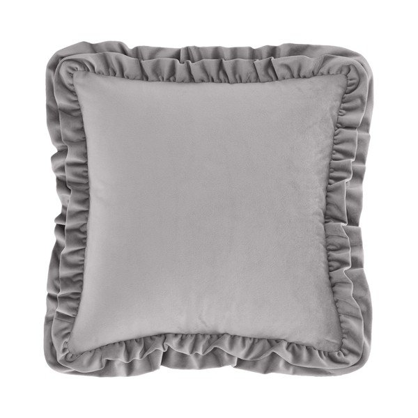 Bársony díszpárna 43x43 cm Velvet Double Frill – Catherine Lansfield