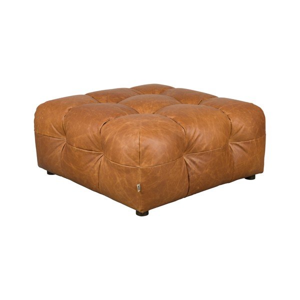 Konyakbarna bőr moduláris lábtartó Hackman – Dutchbone-image-2