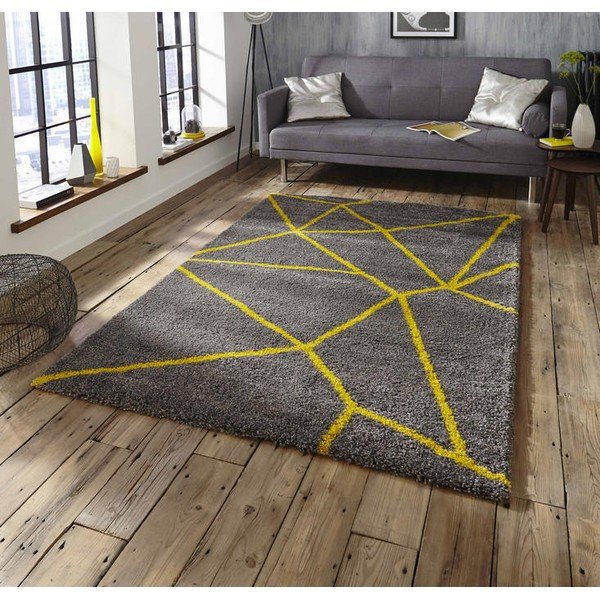 Royal Nomadic szürke-sárga szőnyeg, 120 x 170 cm - Think Rugs-image-1