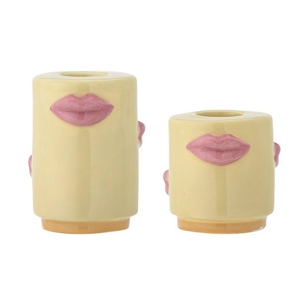 Kőedény gyertyatartó készlet 2 db-os Sassy – Bloomingville-image-4