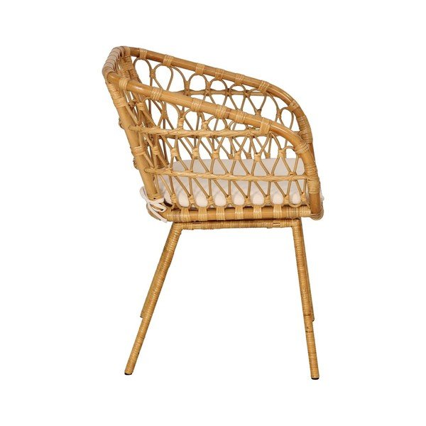 Natúr színű rattan kerti szék készlet 4 db-os - Bonami Essentials-image-3