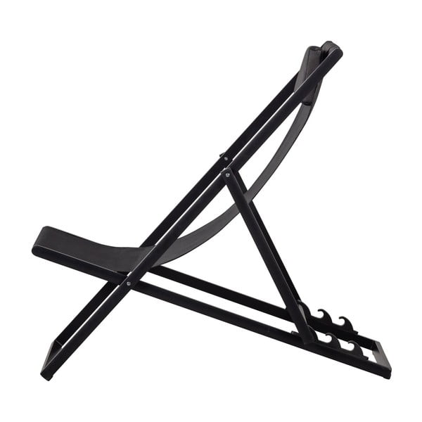 Fekete fém összecsukható kerti napozóágy Esper – Exotan-image-4