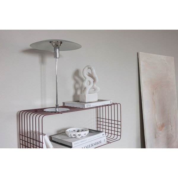 Borvörös többszintes fém fali polc 70 cm Wire – Mette Ditmer Denmark-image-2