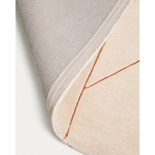 Krémszínű kézi szövésű szőnyeg 160x230 cm Delide – Kave Home-image-3