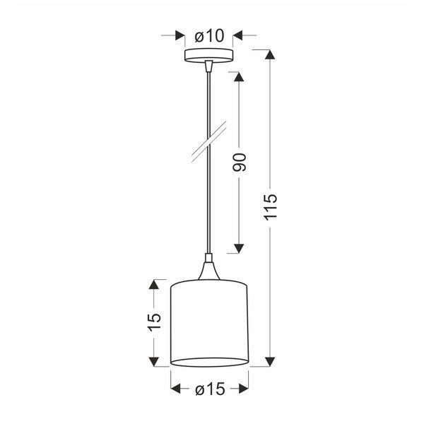 Sötétzöld függőlámpa textil búrával ø 15 cm Patti – Candellux Lighting-image-2