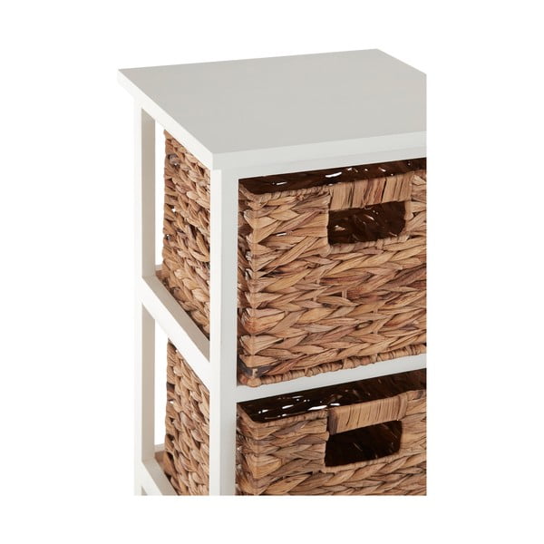 Fehér-natúr színű paulownia fürdőszobai polcos állvány 32x100 cm Padstow – Premier Housewares-image-1