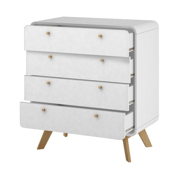 Fehér magas komód 80x88 cm Caitlin – Støraa-image-3