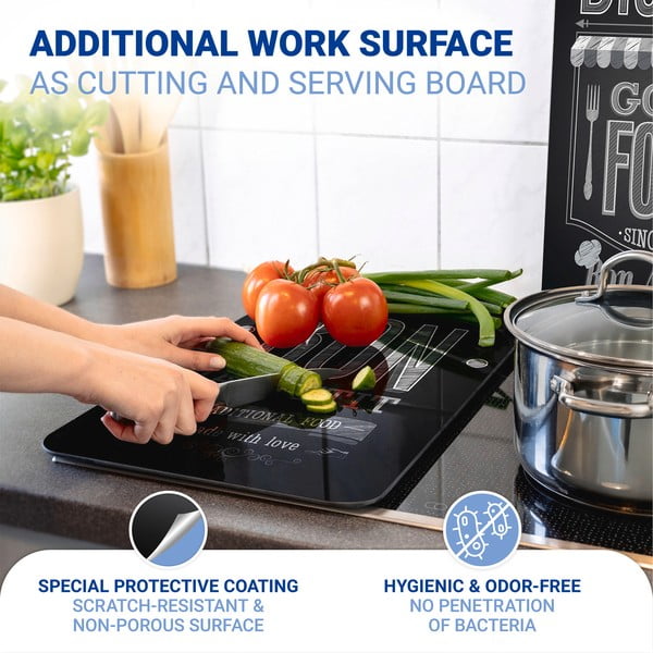 Edzett üveg tűzhely fedőlap szett 2 db-os 30x52 cm Bon Appetit – Wenko-image-3