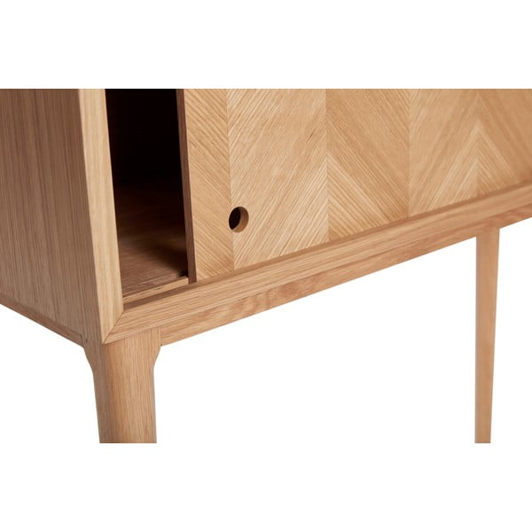 Herringbone tölgyfa komód, magasság 90 cm - Hübsch-image-3