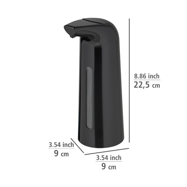 Fekete automata műanyag szappanadagoló 0,4 l Larino - Wenko-image-3