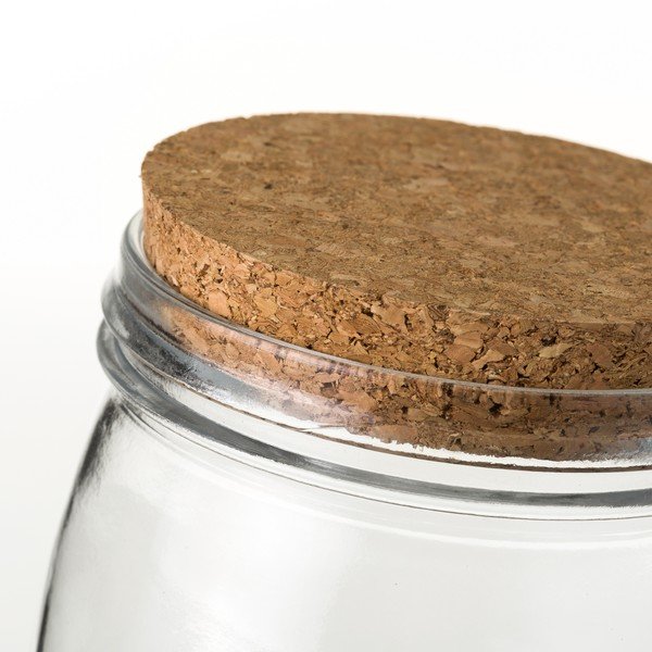 Heart üveg tárolóedény, parafa fedéllel, ⌀ 11,1 cm - Unimasa-image-2