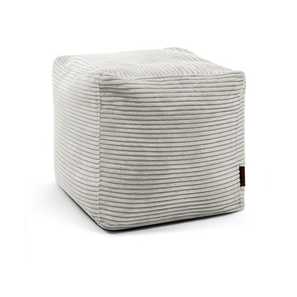 Krémszínű kordbársony babzsákfotel Up! MooG – SLOWDOWN