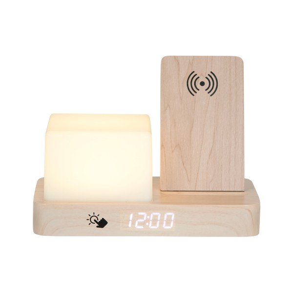 Digitális-asztali ébresztőóra vezeték nélküli töltővel Retro LED Night Light – Karlsson