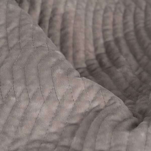 Szürke bársony steppelt ágytakaró 180x260 cm – Ixia-image-2