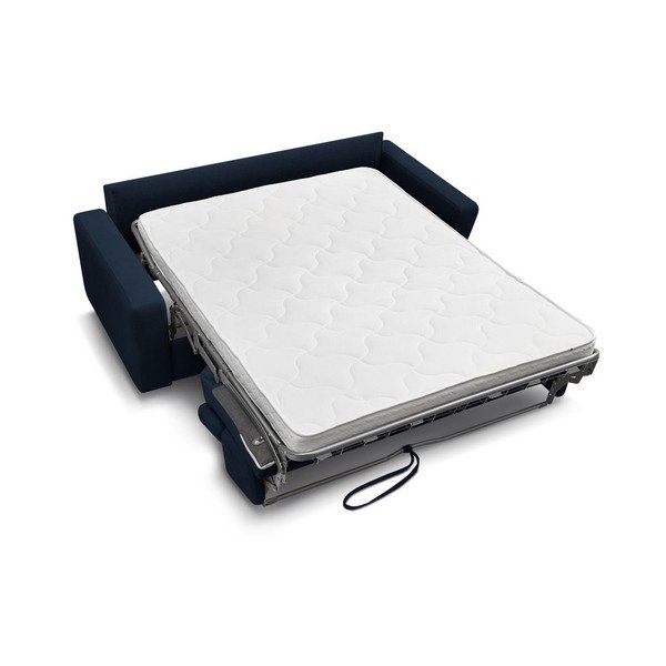 Sötétkék kinyitható kanapé 195 cm Monaco – Bobochic Paris-image-4