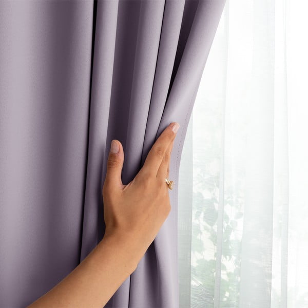 Törtrózsaszín dimout (részleges sötétítő) függöny 140x270 cm Kierra – Restilo-image-2