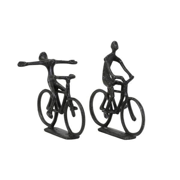 Fém szobor készlet 2 db-os 22 cm Cyclists – Light & Living