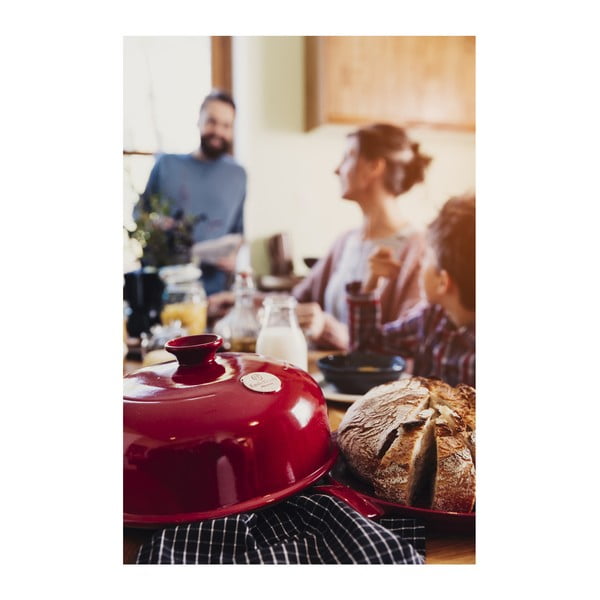 Piros kerek kerámia kenyérsütő forma - Emile Henry-image-2