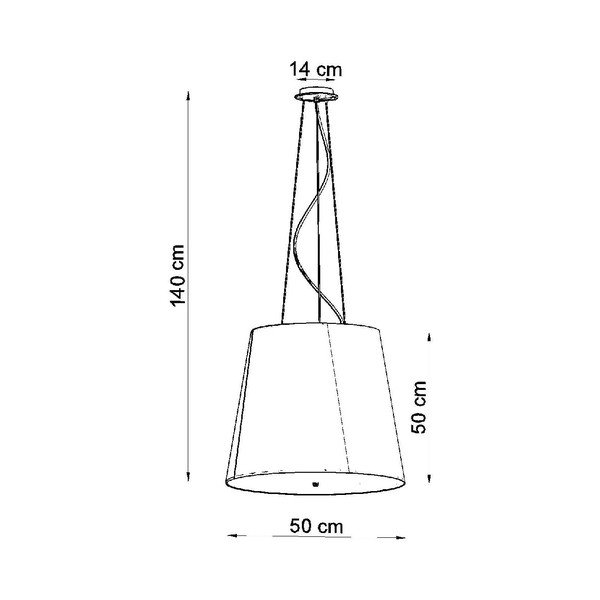 Fekete függőlámpa üveg búrával ø 50 cm Tresco - Sollux-image-4