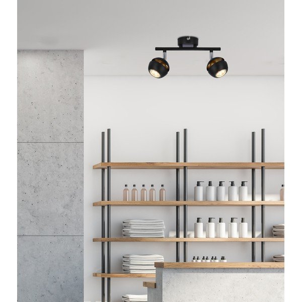 Fekete-aranyszínű mennyezeti lámpa fém búrával 8x32 cm Boni – Candellux Lighting-image-1