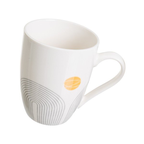 Fehér agyagkerámia bögre szett 4 db-os 350 ml Sunset – Casa Selección-image-2