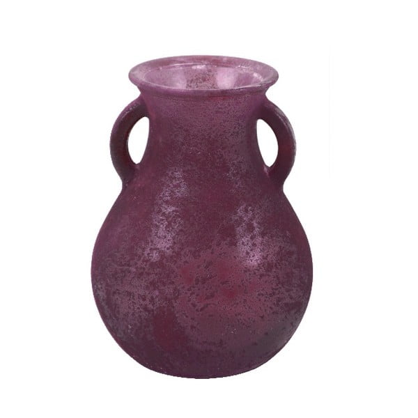 Cantaro lila újrahasznosított üveg váza, magasság 16 cm - Ego Dekor