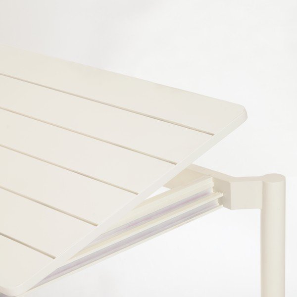 Zaltana fehér alumínium kerti asztal, 140 x 90 cm - Kave Home-image-4