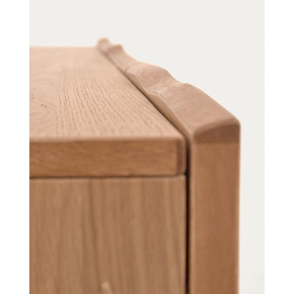 Natúr színű alacsony komód tölgyfa dekorral 150x71 cm Rasha – Kave Home-image-2