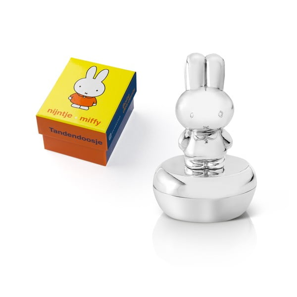 Fém fogtartó doboz ø 4x6 cm Miffy – Zilverstad-image-1