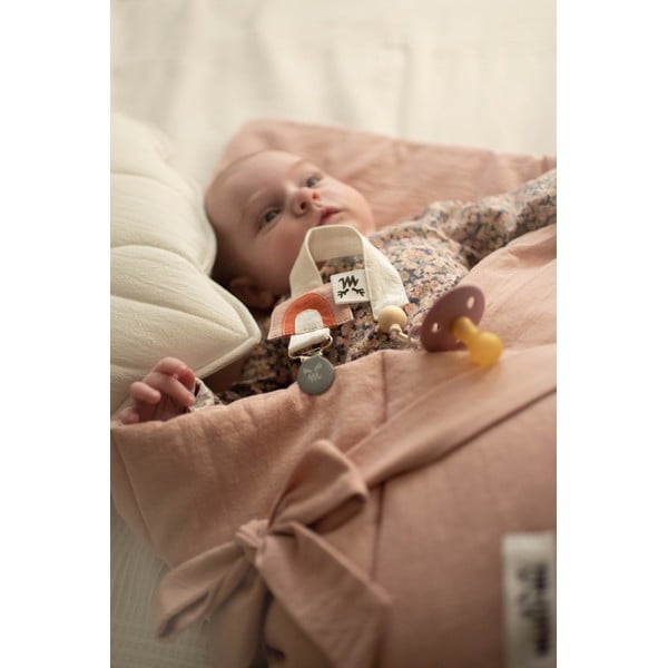 Rózsaszín pamut pólya 75x75 cm – Malomi Kids-image-4