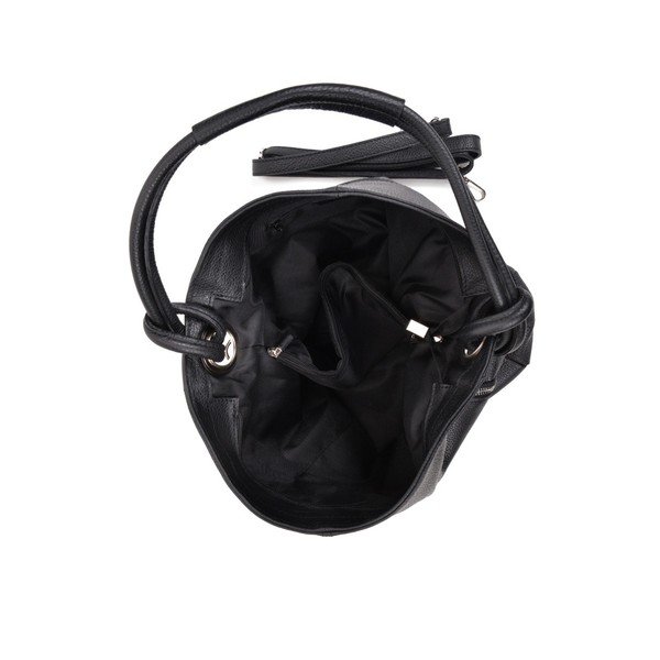 Smiela fekete bőr kézitáska - Anna Luchini-image-2