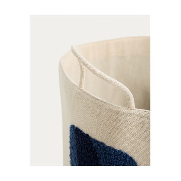 Elefántcsont színű textil játéktároló kosár ø 45x30 cm Tandani – Kave Home-image-3