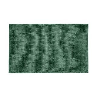 Sötétzöld textil fürdőszobai kilépő 50x80 cm Chenille – Allstar