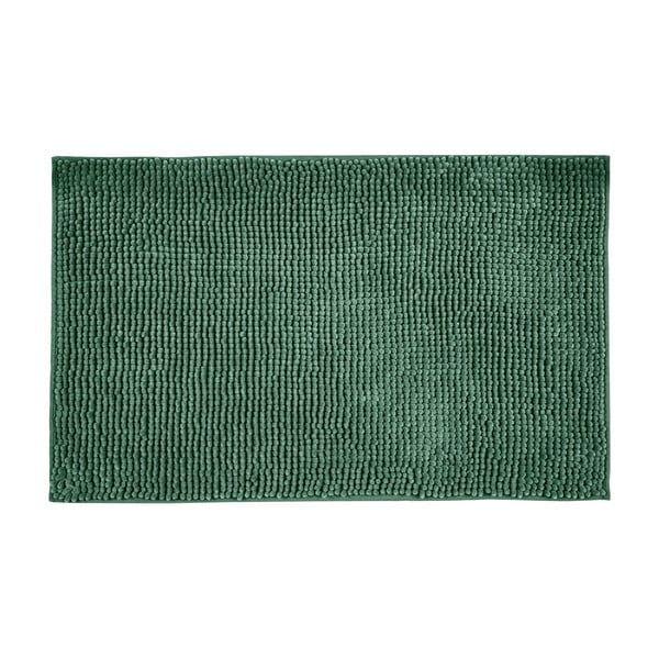 Sötétzöld textil fürdőszobai kilépő 50x80 cm Chenille – Allstar