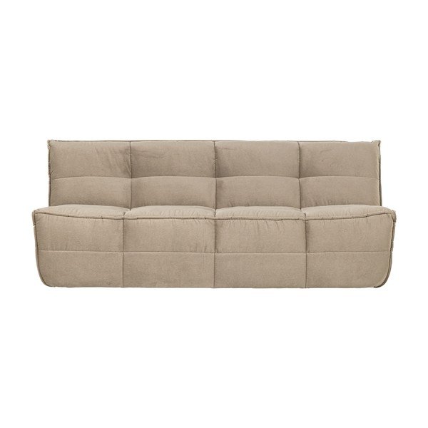Bézs bársony kanapé 204 cm Cluster – vtwonen